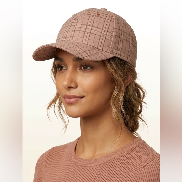 Accessories - Beige Plaid Baseball Cap
